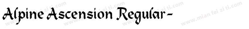 Alpine Ascension Regular字体转换